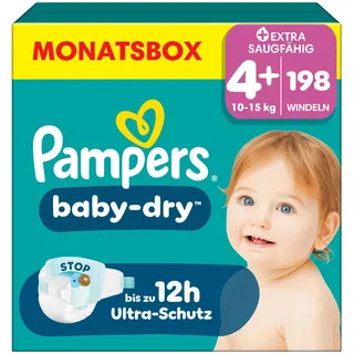Pampers Baby-Dry Gr. 4+ (10-15 kg) 198 St.