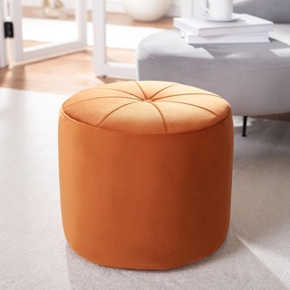 SAFAVIEH Gepolstert Hocker, Orange, 55 X 55 X 50