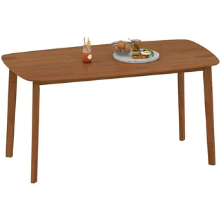 Homcom Küchentisch 150 x 76 x 80 cm Hellbraun