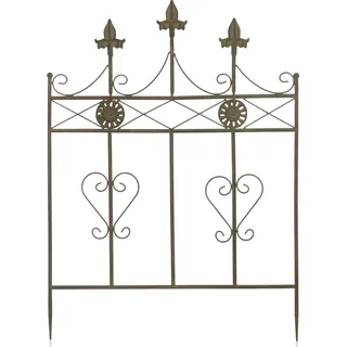 Moritz Rankgitter bodennah 70 x 51 cm Zaun Zaunelement grün als Stütze für Pflanzen Rankhilfe Metall Deko - Grün