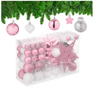 Relaxdays Relaxdays, Christbaumschmuck, 101-tlg. Weihnachtskugeln-Set (101 -teilig)