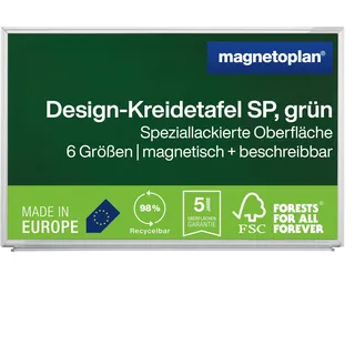 Magnetoplan Design-Kreidetafel SP, grün, 900 x 600 mm