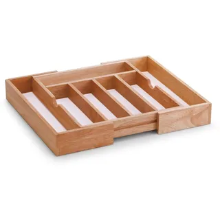 Zeller Besteckkasten ausziehbar Gummibaum/Melamin ca. 31,5-50 x 38 x 6 cm
