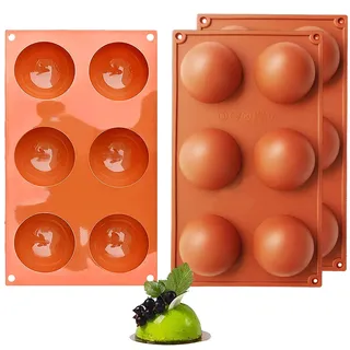 3 Stück Silikonform Halbkugel, 5/6/15/24 Löcher Silikonformen Backen, Silikon Backform, Silikonform Schokolade, für Pudding, Kuchen, Gelee, Dome-Mousse