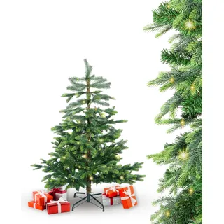 BonTree Fichte künstlicher Weihnachtsbaum mit LED Christbaum : 120 cm : Baum