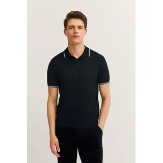 Bugatti Poloshirt »Regular Fit« angenehm weich und zeitloses Design blau
