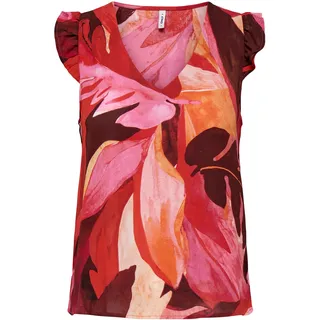 ONLY Blusenshirt »ONLALMA LIFE VIS S/S ELINA TOP AOP«, braun