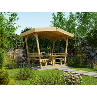 Weka Gartenlaube Tessin Natur 303 cm