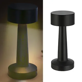 Cepewa Tischleuchte mit Touchfunktion | Nachttischlampe aufladbar mit USB Kabel | Helligkeit regulierbar | Farbwechsel | warmweiß | inkl. Ladekabel (1 x Tischleuchte Lucinella schwarz)