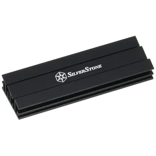 Silverstone SST-TP02-M2 - M.2 Kühlset für M.2 SSD bis zu 80 mm Länge, Aluminum, Schwarz