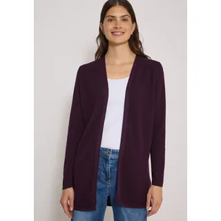 Cecil Longstrickjacke Waffelstrukturmuster, eggplant rot