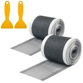 Neodrain Abflusssieb Dusche 9cm x 10m Abfluss Haarfänger Duschabfluss Haarsieb Mesh Aufkleber mit Plastikspatel für Duschrinne Bad, 2 Stück