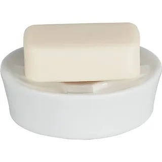Spirella Seifenschale dekorative Badausstattung Seifenablage Max Light Maße: 10,5 x 3,5 cm Keramik-Weiß, White