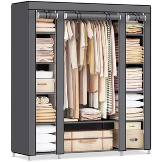 Songmics Kleiderschrank Rylan 45 x 175 x 45 cm Grau