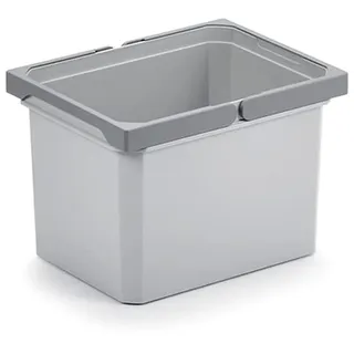 Naber Mülleimer | Modell 8011178 | Volumen 10L | 230 x 302 x 216 mm | Kunststoff Grau