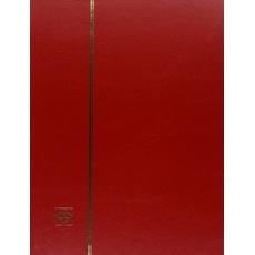 Bild Briefmarken Einsteckbuch BASIC, 64 schwarze Seiten, Einband unwattiert in Rot, DIN A4