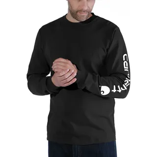 CARHARTT Logo Langarm-t-shirt schwarz L