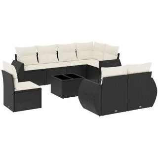 VidaXL 3221645, Cremefarben, Rattan, Gehärtetes Glas, 110 kg, Erwachsene & Kinder, 550 mm, 550 mm - Creme