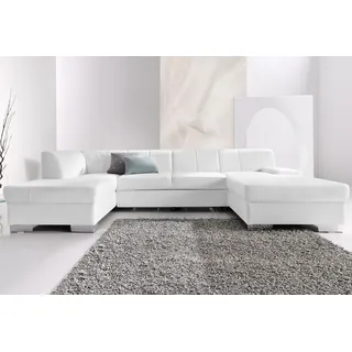 DOMO collection "Star, zeitloses und elegantes Design, viel Platz, Breite 304cm, U-Form", fester Sitzkomfort, wahlweise mit Bettfunktion,