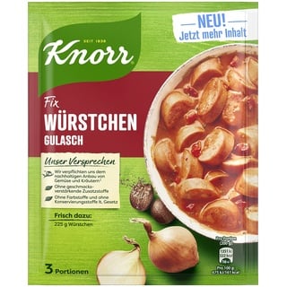 KNORR Fix Würstchen Gulasch für ein leckeres Fleischgericht, 44 g