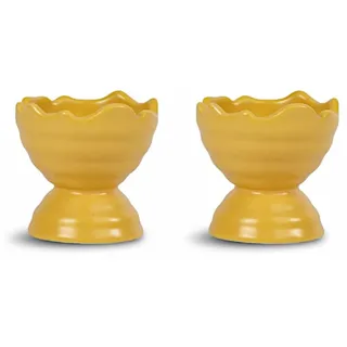 Sagaform Eierbecher, Steingut, gelb,