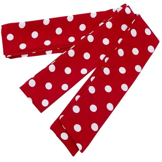 JIHUOO 175 cm Hochzeitskleid Schärpe Gürtel Polka Dot Taillengürtel besondere Anlässe Kleid Gürtel Brautjungfer Braut Taillengürtel 50er Jahre Zubehör für Damen Mädchen Rot