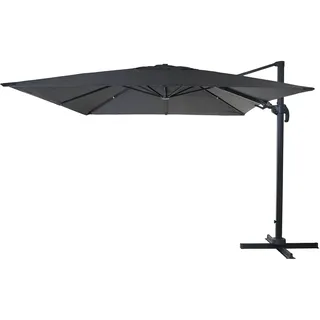 Mendler Gastronomie-Ampelschirm HWC-A96 300 x 300 cm Anthrazit drehbar