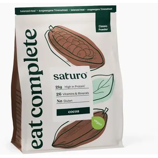 Saturo Trinkmahlzeit Kakao | Vegane Trinknahrung| Astronautenkost mit Protein & Nährstoffen Pulver 1430 g