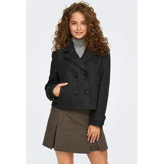 Only ONLFREJA LIFE SHORT DB JACKET OTW NOOS 15320983,Dark Grey Melange,M