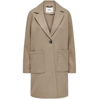 ONLY Women's ONLNEWVICTORIA Life Coat CC OTW Mantel, Simply Taupe/Detail:Melange, S