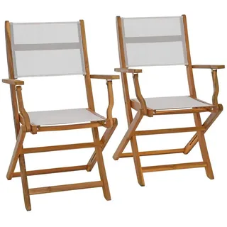 Estexo Klappstuhl Gartenstuhl 54 x 90 x 54 cm weiß 2 St.