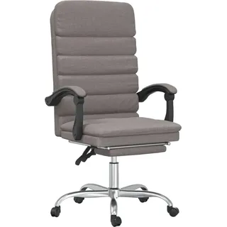 vidaXL Bürostuhl mit Massagefunktion Taupe Stoff - Taupe