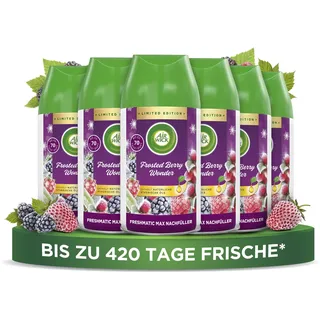 Air Wick Freshmatic Max Raumspray – Nachfüller für den Air Wick Freshmatic Max – Duft: Frosted Berry – 6 x 250 ml Nachfüller