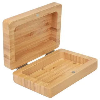 Aufbewahrungsbox für zu Hause, handgefertigter Bambus-Seifenhalter aus Holz, Badezimmer-Seifenschale, natürliche quadratische Seifenkiste, natürlicher Bambus-Seifenhalter aus Holz
