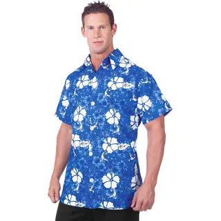 Hawaiihemd blau Größe: XL - Blau