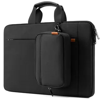 Inateck 15-15.6 Zoll Laptoptasche Hülle Tasche Notebook Sleeve Schutzhülle Case spritzwassergeschützte Schutztasche Aktentasche mit Zubehörtasche, Schwarz