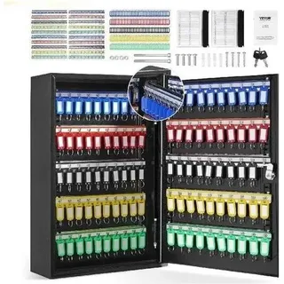 Schlüsselschrank - Schlüsselbrett - Schlüsselschrank mit Zahlenschloss - Schlüsselsafe - Schlüsselschrank für den Innen- und Außenbereich - Ordnung und Effizienz - Kompakt - Tresor - Schwarz