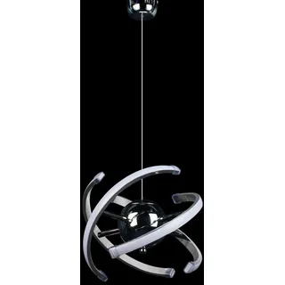 ELINKUME LED Sonnensystems des Flugbahn Pendelleuchte DIY Drehe Holzring Lampenschirm Hängelampe,E27 Moderne Decken Hängeleuchte Gelten für Esszimmer,Wohnzimmer,Schlafzimmer (Modern)