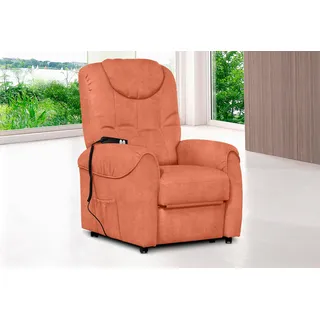 sit&more TV-Sessel Bastian Kunstleder 75 x 110 x 92 cm Orange mit Aufstehhilfe