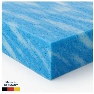 AM Qualitätsmatratzen Gelschaum-Topper 100 x 200 cm Blau