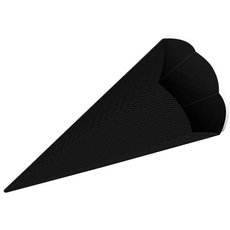 URSUS Schultüten 3D-Schultüten, schwarz, Höhe: 68 cm, Durchmesser: 20 cm