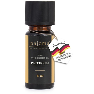 pajoma Duftöl 10 ml, Patchouli - Golden Line | 100% Naturrein Ätherisches Öl für Aromatherapie, Duftlampe, Aroma Diffuser, Massage, Naturkosmetik | Premium Qualität