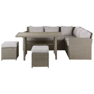 Beliani Gartenmöbel Set 5-tlg. Taupe/Grau