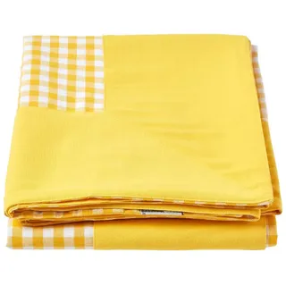 Homescapes Überwurf 150/200 cm, Vichy Karo 100% Baumwolle , Gelb , Textil , Kariert , Rechteckig , 150x200 cm , Oeko-Tex® , Heimtextilien, Bettwäsche & Leintücher, Tagesdecken