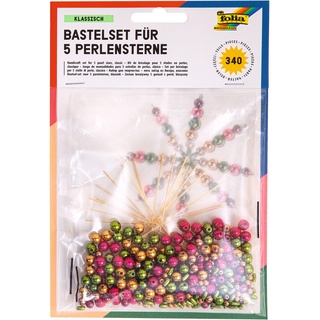 Folia Bastelset für 5 Perlensterne Weihnachtssterne