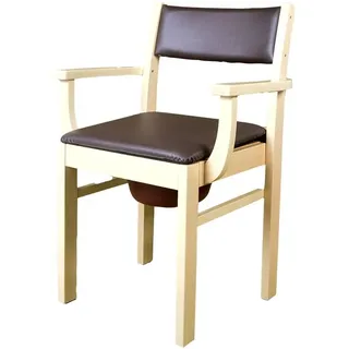 Sundo - wohnlicher Toilettenstuhl aus Holz natur 1 St