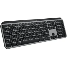 Logitech MX Keys S for Mac, kabellose Tastatur, flüssiges, präzises Tippen, Tasten programmierbar, beleuchtet, Bluetooth, USB C aufladbar für MacBook Pro/MacBook Air/iMac/iPad, QWERTZ DE - Grau