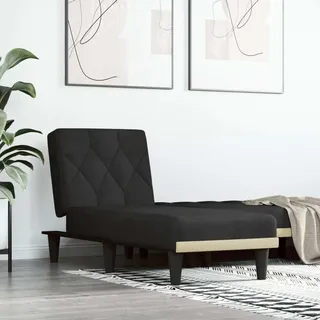 Möbel Chaiselongue Schwarz Samt - Recamieren 352863 - Schwarz