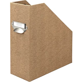 RÖSSLER SOHO A4 Pappe aus stabilem Karton | Büro Organizer | Schreibtisch Organizer | Zeitschriftenhalter | 315 x 260 x 115 mm | 1 Stück | Farbe: Braun | Haselnuss