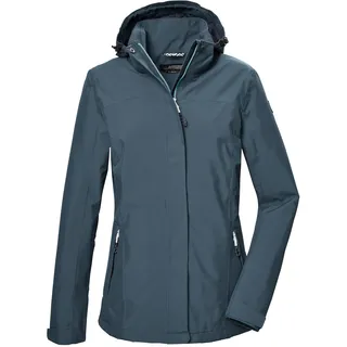 KILLTEC Damen Funktionsjacke/Regenjacke mit abzippbarer Kapuze KOS 26 WMN JCKT, deep water, 46, 42915-000